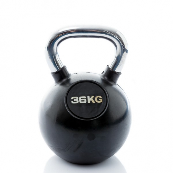 Muscle Power Kettlebell Rubber - Chrome 36 KG MP1301 MP1301-36
