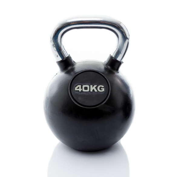 Muscle Power Kettlebell Rubber - Chrome 40 KG MP1301 MP1301-40