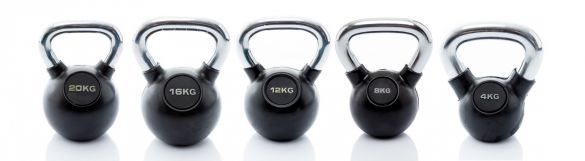 Muscle Power Kettlebell-set Rubber/Chrome 4 - 20 kg MP1301-set