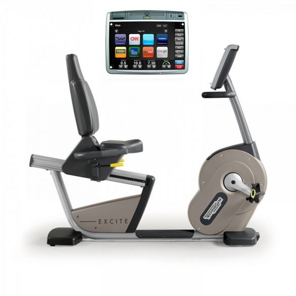 TechnoGym ligfiets Recline Excite+ 700 Visioweb zilver gebruikt BBTGNRE700VLCDTVIZI
