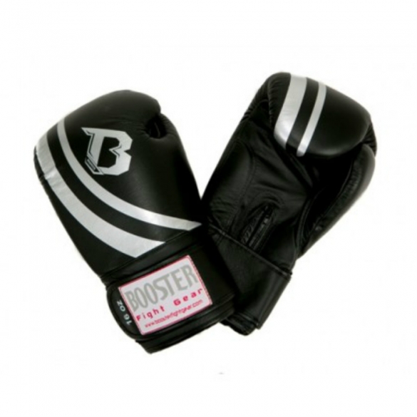 Booster Pro Range V2 leren bokshandschoenen zwart/zilver BOOSTERPRBGLV2BS