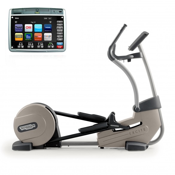 TechnoGym crosstrainer Synchro Excite+ 700 Visioweb zilver gebruikt BBTGSE700VLCDTVIZI