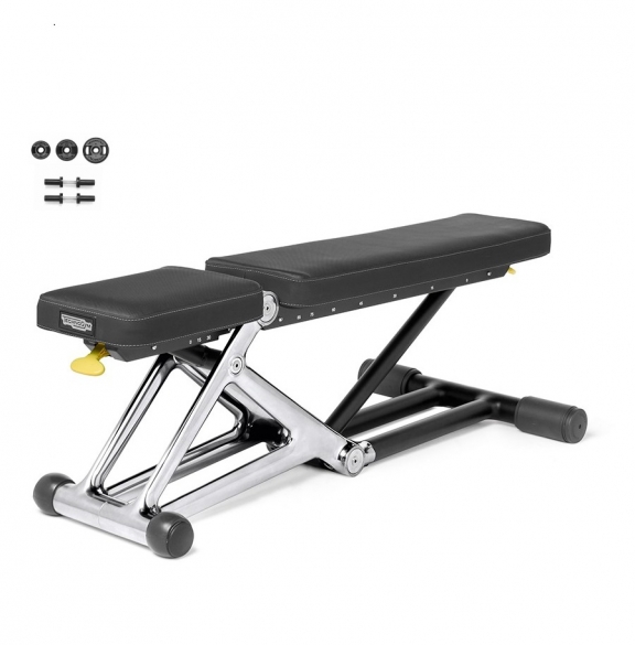 Technogym Bench Personal Dark met 55 KG dumbbell set MD10KB