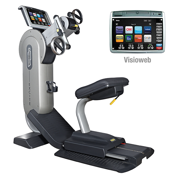 TechnoGym Armfiets Top Excite+ 700 visioweb zilver gebruikt BBTGTE700VLCDTVIZi