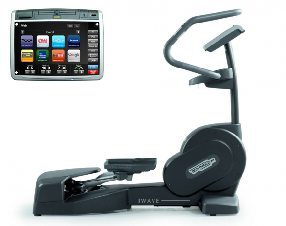 TechnoGym lateral trainer Wave Excite+ 700 Visioweb zwart gebruikt BBTGWE700VLCDTVIZW